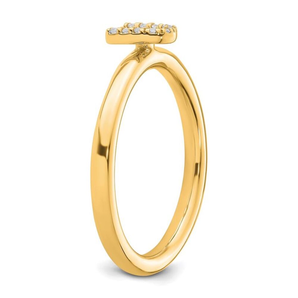 Kazi Luxury 14k Yellow Gold Stackable Diamond Ini… - image 6
